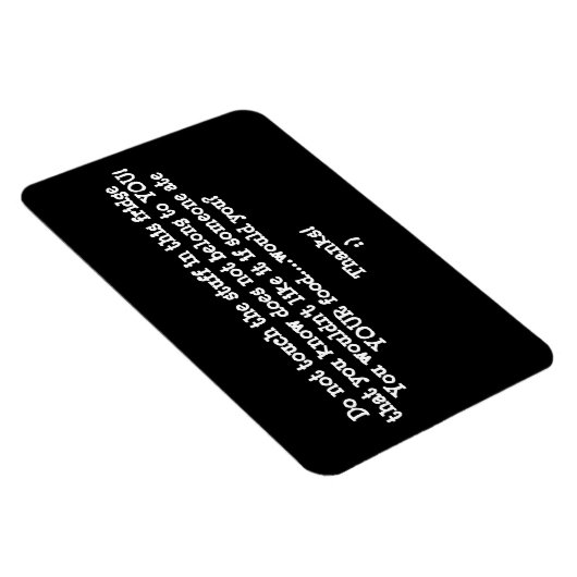 冷蔵庫食警告物泥棒のカスタマイズこと。 マグネット (右側)