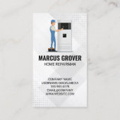 冷蔵庫 | アプライアンス修理担当者 名刺 (裏面)