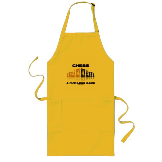 冷酷なゲームをチェスする(反射型チェスセット) ロングエプロン (正面)