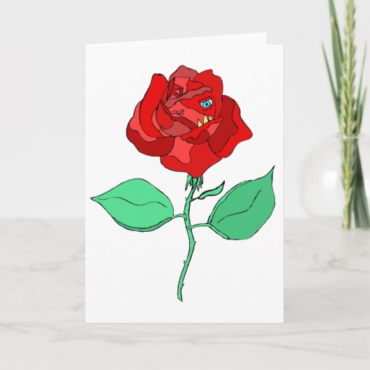 冷酷なバラグリーティングカード カード (正面)