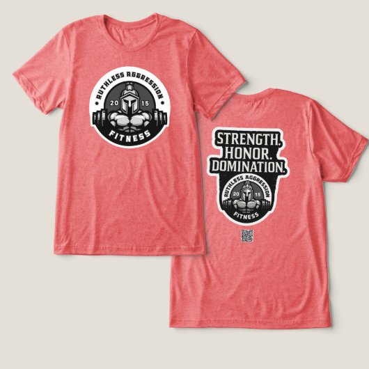 冷酷な侵略フィットネスジムティー# 2 トライブレンドＴシャツ (デザイン正面&裏面)