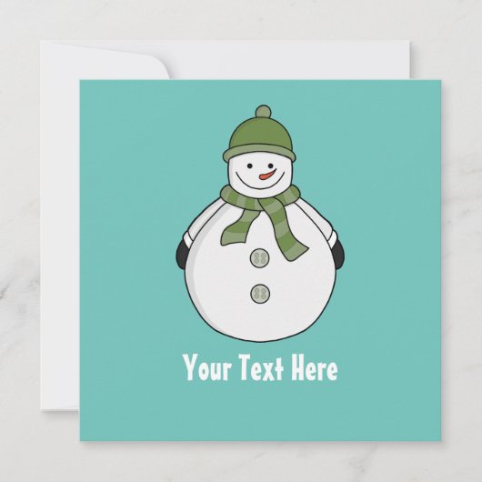 冷雪だるまカスタム サンキューカード (正面)