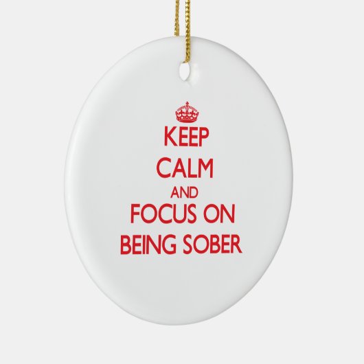 冷静があることの平静そして焦点を保って下さい セラミックオーナメント (右)