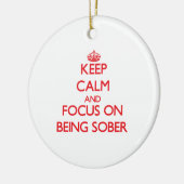冷静があることの平静そして焦点を保って下さい セラミックオーナメント (左)
