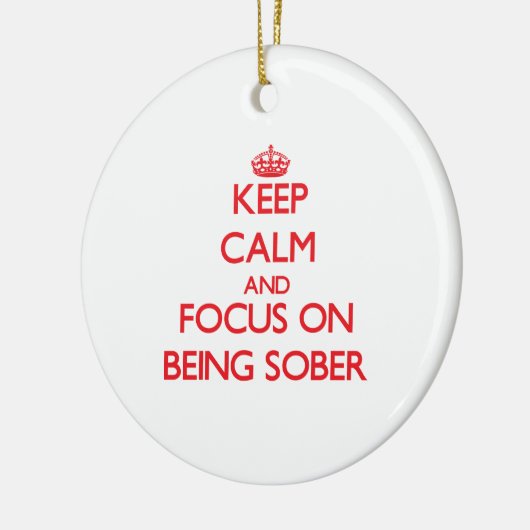 冷静があることの平静そして焦点を保って下さい セラミックオーナメント (左)