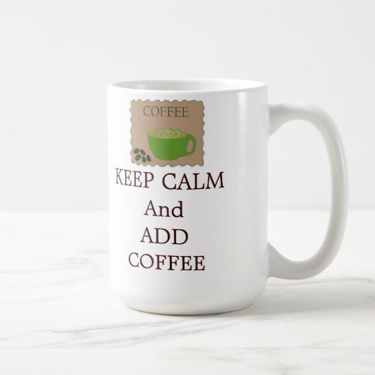 冷静さを保ちコーヒーを追加 コーヒーマグカップ (右)