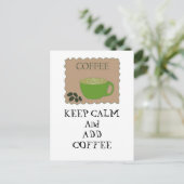 冷静さを保ちコーヒーを追加 ポストカード (スタンド正面)