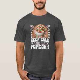 冷静さを保ちポップコーンを食べよう Tシャツ