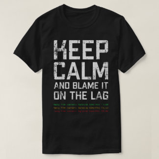 冷静さを保ちラグのせいにする Tシャツ