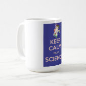 冷静さを保ち科学を信じろ コーヒーマグカップ (正面左)