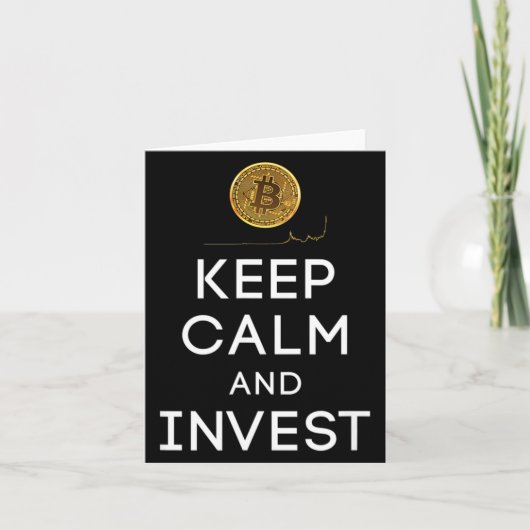 冷静さを保ち、ビットコインの暗号通貨に投資しよう カード (正面)