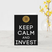 冷静さを保ち、ビットコインの暗号通貨に投資しよう カード (黄色い花)