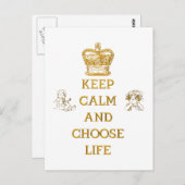 冷静さを保ち、生命を選ぼう ポストカード (正面/裏面)