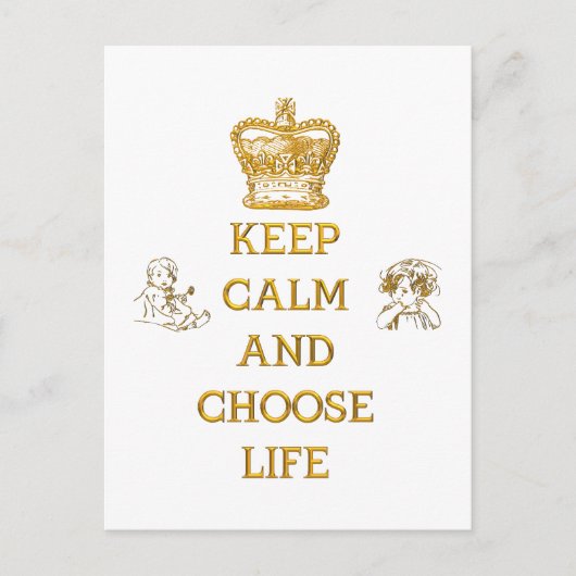 冷静さを保ち、生命を選ぼう ポストカード (正面)