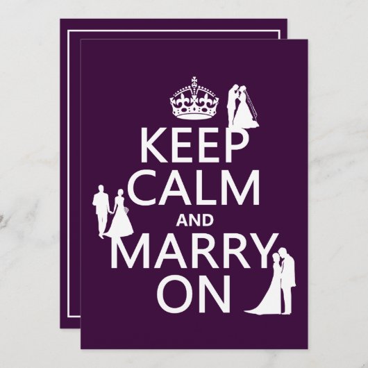 冷静さを保ち、結婚しよう(全色) 招待状 (正面/裏面)