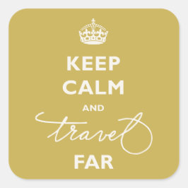 冷静さを保ち、遠くまで旅しよう スクエアシール