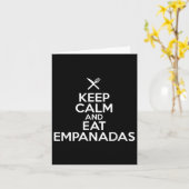 冷静さを保ってエンパナーダを食べよう - 料理ユーモア - 食 カード (黄色い花)