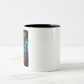 冷静さを保ってギークモードオン バイナリコード ツートーンマグカップ (中央)