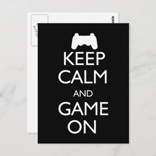 冷静さを保ってゲームを楽しめ ポストカード (正面/裏面)