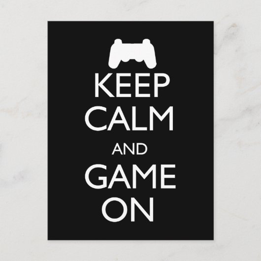 冷静さを保ってゲームを楽しめ ポストカード (正面)