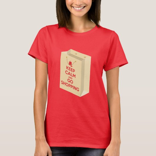 冷静さを保ってショッピングへ (bag1) tシャツ (正面)