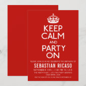 冷静さを保ってパーティーを楽しめ 招待状 (正面/裏面)