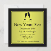 冷静さを保ってパーティーを楽しもう！シャンパン招待 招待状 (正面)