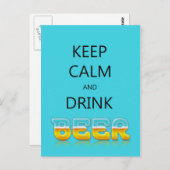 冷静さを保ってビールを飲め ポストカード (正面/裏面)