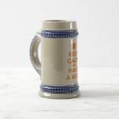 冷静さを保ってビールを飲もう ビールジョッキ (正面左)