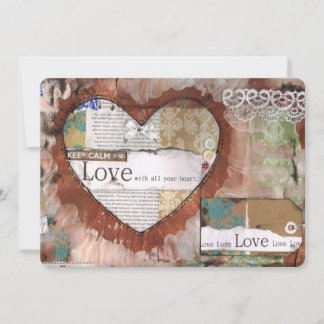 冷静さを保って愛を込めて, カード, 招待状, ハート, レース