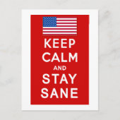 冷静さを保って正気を維持しよう Tシャツ ポストカード (正面)