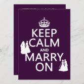 冷静さを保って結婚しよう - すべての色 招待状 (正面/裏面)