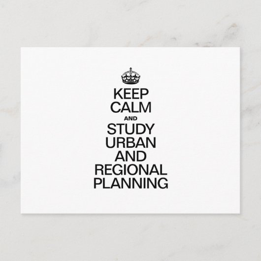冷静さを保って都市と地域計画を学ぼう ポストカード (正面)