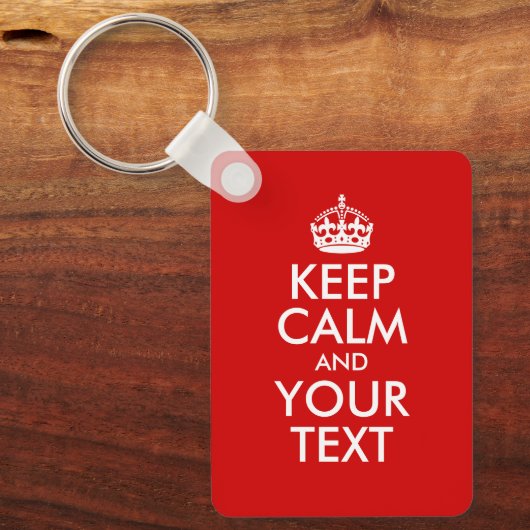 冷静さを保って、あなたのテキスト キーホルダー (正面)