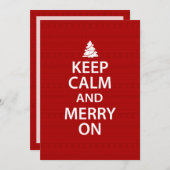 冷静さを保って、クリスマスを楽しんで シーズンカード (正面/裏面)