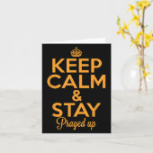 冷静さを保って、常に祈りを捧げよう！キリスト教のモチベーション カード (黄色い花)