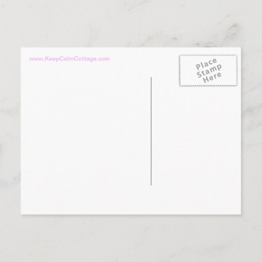 冷静さを保って、特別な日を保存 ピンク 案内ポストカード (裏面)