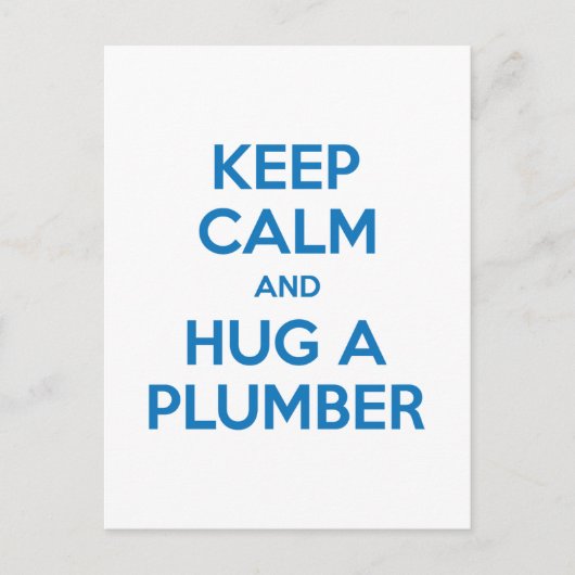 冷静さを保って、配管工をハグする ポストカード (正面)