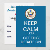 冷静さを保て この討論を始めるための招待だ 招待状 (正面/裏面)
