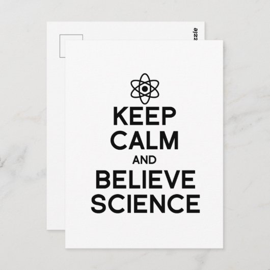 冷静さを保て、そして科学を信じろ ポストカード (正面/裏面)