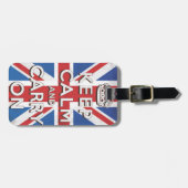 冷静さを保て。英国旗の下で。 ラゲッジタグ (正面横)