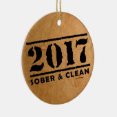 冷静で及びきれいな2017年(自由な回復ギフトか常習) セラミックオーナメント (右)