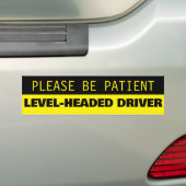 冷静なドライバーになって下さい バンパーステッカー (車上)