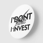 冷静な投資家 I Invest - 投資家 ラウンド壁時計 (傾斜)