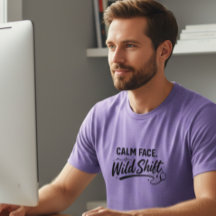 冷静な顔 ワイルドシフト フロントラインTシャツ メンズ