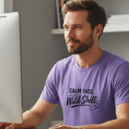 冷静な顔 ワイルドシフト フロントラインTシャツ メンズ トライブレンドＴシャツ