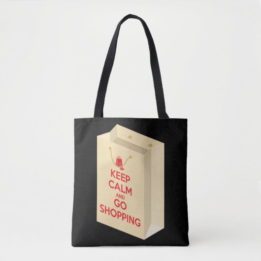 冷静にショッピングへ (bag1) トートバッグ (正面)