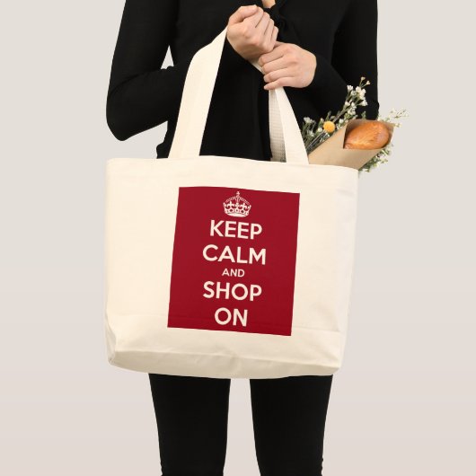 冷静にショッピングを トートバッグ (正面(商品))