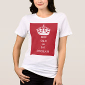 冷静にチョコを食べよう トライブレンドTシャツ (正面)