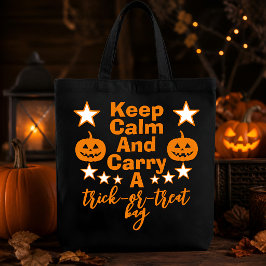 冷静にハロウィンのお菓子をもらいに行こう トートバッグ